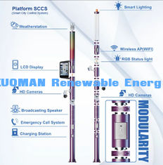 Smart System Control LED Secreen Outdoor Lighting Pole Smart Remote Lights Pole