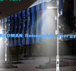 sidewalk road Outdoor Smart City LED Street Light Poles with Pole Camera