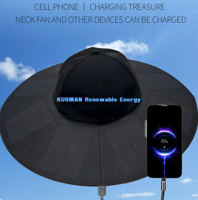 Sunshade Solar Powered Hat Foldable Portable Rechargeable Solar Hat