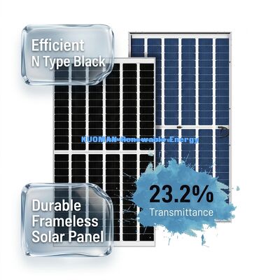 540W 550W Mono Perc Solar Panel with 22% Efficiency and Frameless Glass Design