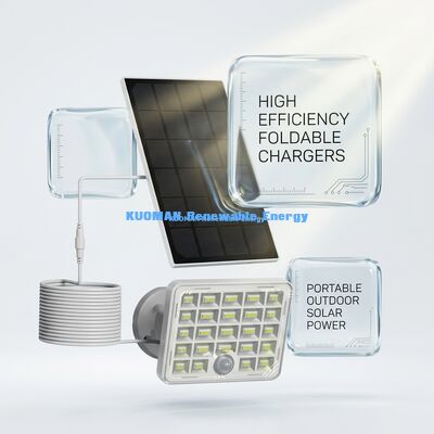3W Waterproof Solar Sensing Lamp with 182mmx182mm Portable Solar Panel for Outdoor Security Lighting