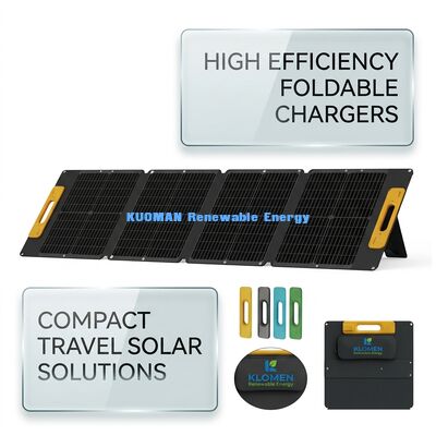 120W Poly Silicon Portable Solar Panel IP68 Waterproof Foldable Solar Panel for Outdoor Travel