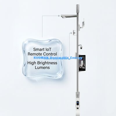 Smart LED Street Light with Remote Control 50000hs Life Span and 4G PTZ IP Camera for Smart City Lighting Pole