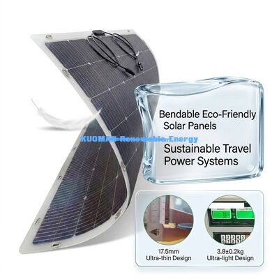 IP67 Waterproof 200W Power Output 360° Bendable Flexible Bifacial Solar Panel for RV Home and Travel