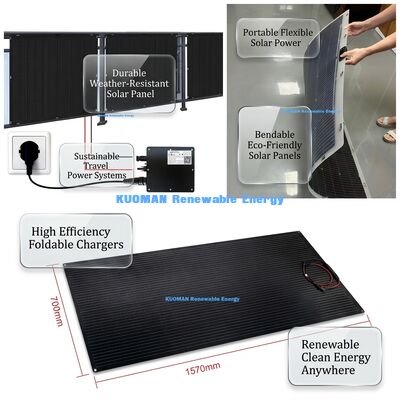 100W 210W IP68 Waterproof Flexible Solar Panel Thin Film Photovoltaic Panel for Travel and Housing