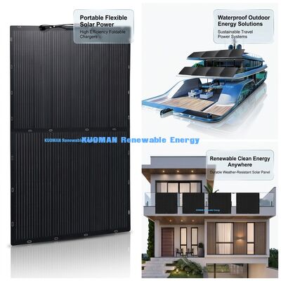 200W Bifacial Flexible Solar Panel - Polycrystalline Silicon Solar Panel for Renewable Clean Energy