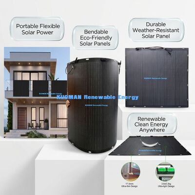 100W IP68 Waterproof 360° Bendable Flexible Solar Panel for Roof and Boats with FCC Certification