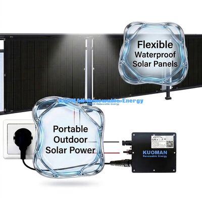 Durable 200W Flexible Solar Panel IP65 Waterproof 360 Degree Bendable for Off Grid Living