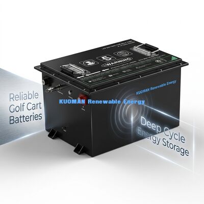 36V LiFePO4 Golf Cart Battery with 8000 Cycles, 50Ah-150Ah Capacity, and Compact 385*338*245mm Dimensions