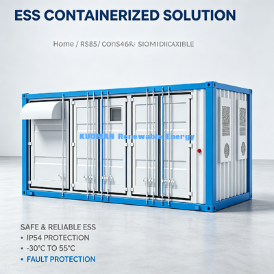 Industrial Container Energy Storage Cabinet IP54 Protection Intelligent Air Cooling Battery Management System