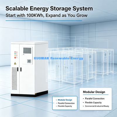 100KWh Commercial ESS Battery | 50kW LiFePO4 Energy Storage Cabinet For Factory Solar Peak Shaving & Backup Power