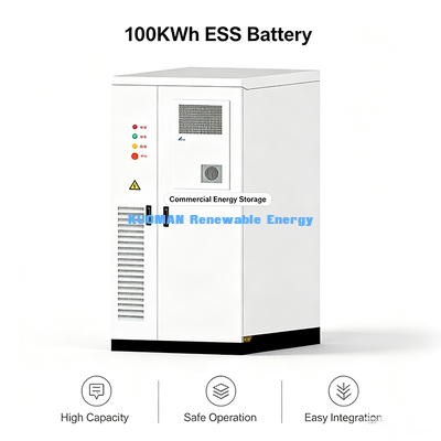 Robust 100KWh LiFePO4 ESS Energy Storage System Harsh Environment Adaptable For Industrial Warehouse Usage