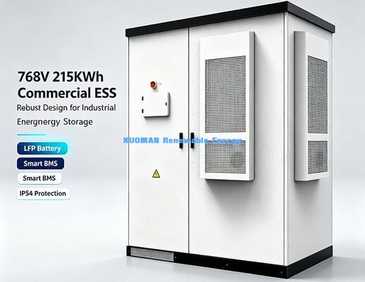 768V 215kWh Microgrid Energy Storage System | Robust Outdoor Cabinet LiFePO4 Battery ESS