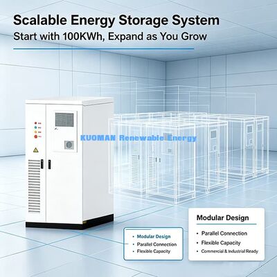 100KWh Commercial ESS Battery | 50kW LiFePO4 Energy Storage Cabinet For Factory Solar Peak Shaving & Backup Power