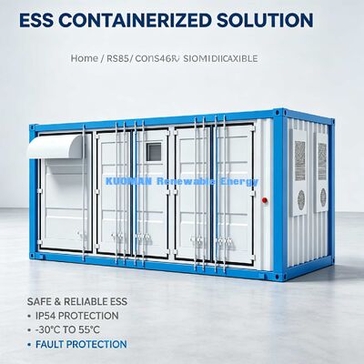 Industrial Container Energy Storage Cabinet IP54 Protection Intelligent Air Cooling Battery Management System