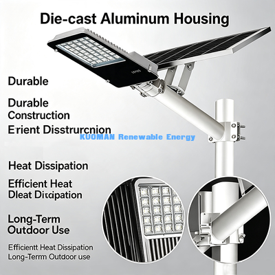 200W Split Solar Street Light IP65 Waterproof Dusk to Dawn Remote Control Road Lamp