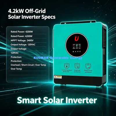 4200VA 24V Solar Hybrid Inverter 120A MPPT Charge Controller PV 500V Max Input
