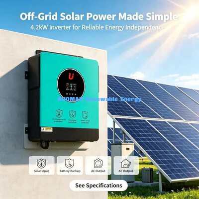 24V Battery Hybrid Solar Inverter 4200W Grid Tied Off Grid Home Solar System