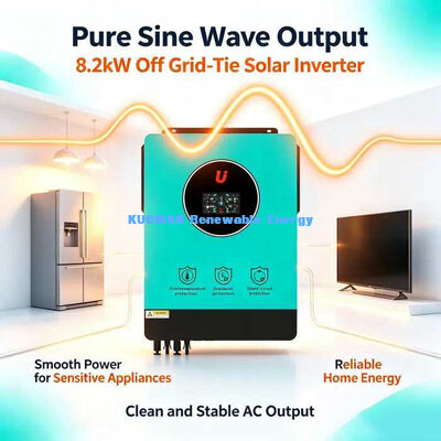 48V Lead Acid Lithium Battery Compatible 8.2KW Grid Hybrid Solar Inverter