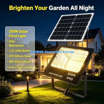Wide Light Distribution Solar Flood Light Meet Road Lighting Standard Lamp