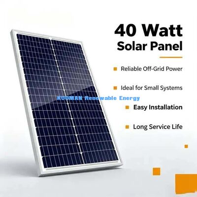 40W Monocrystalline Solar Panel For Boat Marine Power, Yard Lamp And Surveillance Cam