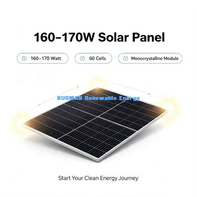 High‑Efficiency 20.11% 170W Mono Solar Panel, 700VDC Safe PV Module For Home Energy Backup