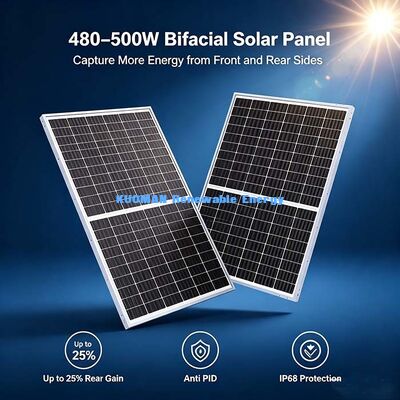 480‑500W N‑Type Bifacial Solar Panel, 23.16% High‑Efficiency 16BB SMBB PV Module