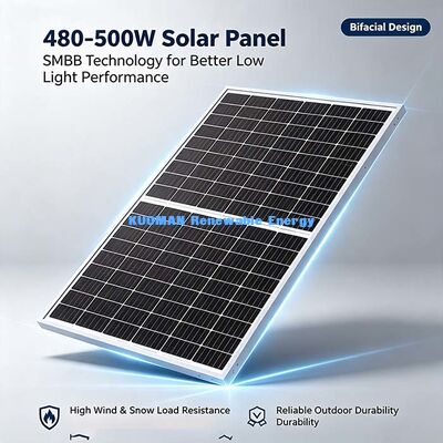 Wholesale N‑Type Bifacial Solar Panel 480W‑500W, Reliable Quality Assurance