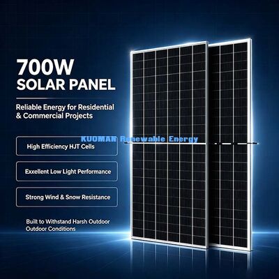 Wide‑Temp‑Range‑40~+85℃ 700W Monocrystalline Solar Panel Outdoor PV Equipment
