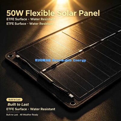 50W Self‑Install Flexible Foldable Solar Panel, No‑Pro‑Installation Solar Power for RV Camping & Tiny Homes
