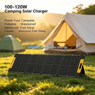 100‑120W Off‑Grid Portable Solar Panel, Fold‑able Waterproof Solar Charger for Emergency Backup Power