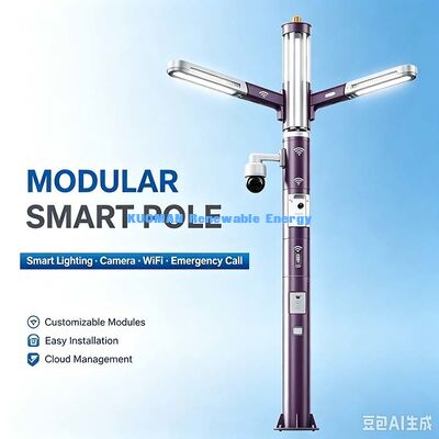 Integrated Smart Street Light Pole for City and Public Area Projects