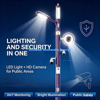 Smart Pole System with LED Light, Camera, WiFi and Emergency Call