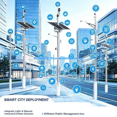 Smart Solar Pole 02 | Solar Powered Integrated IoT Pole for Parks, Villages & Public Areas