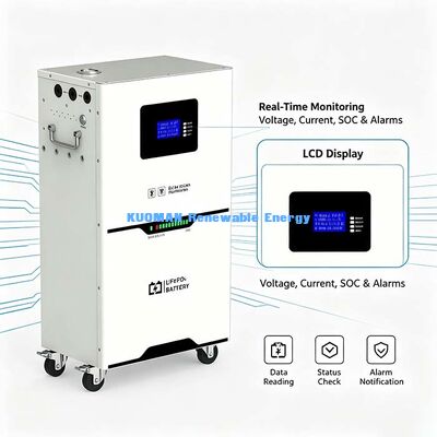 51.2V 100Ah LiFePO4 Powerwall, 6000 Cycles, Support Up to 15 Units Parallel
