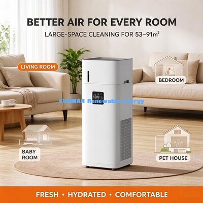 Evaporative No Fog Humidifying Air Purifier, 760m³/h CADR, 5L Water Tank, Quiet Sleep Mode Home