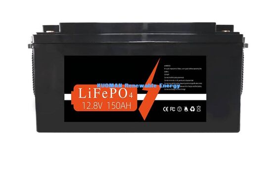KM Battery 1920Wh 12V 150Ah Lithium Battery Deep Cycle with 8000 Cycles for Energy Storage and RV/Forklift/Golf Cart/Yacht Power