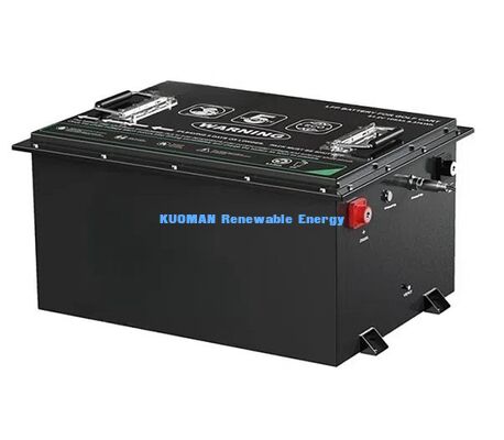 36V LiFePO4 Golf Cart Battery with 8000 Cycles, 50Ah-150Ah Capacity, and Compact 385*338*245mm Dimensions