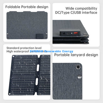 40W Foldable PERC Solar Panel Portable Solar Charger for Mobile Phone and Laptop