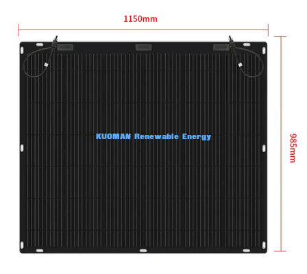 800W Flexible Solar Panel with IP68 Waterproof and 360 Degree Bendable for Roof RV Marine