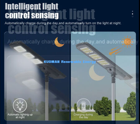 All In One LED Solar Street Light 220lm/W IP65 Waterproof with 2-3 Rainy Days Backup for Road and Garden Lighting