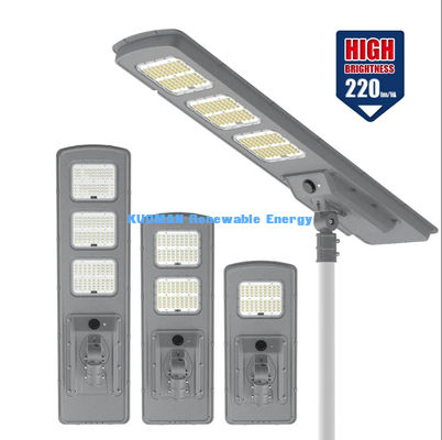 High Bright 60W/80W IP65 Waterproof Street Light All-in-One Solar Outdoor Road Square Lights 220lm/w Long Lifespan