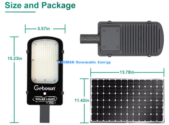 IP65 Waterproof 300W Solar Street Light with Motion Sensing Mode and Solar Panel for Urban Roads