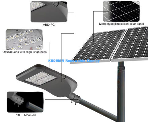 50W IP65 Waterproof Aluminum Solar Street Light with LED Technology for Outdoor Road Lighting