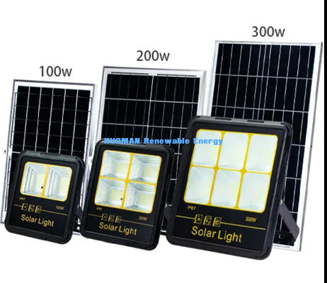 300W LED Solar Flood Light IP65 Waterproof 15000LM High Lumen with Aluminum Alloy Body for Outdoor Lighting