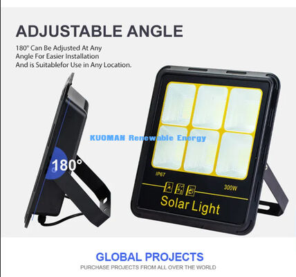 300W LED Solar Flood Light IP65 Waterproof 15000LM High Lumen with Aluminum Alloy Body for Outdoor Lighting