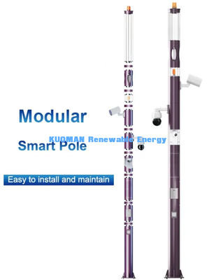 Smart System Control LED Secreen Outdoor Lighting Pole Smart Remote Lights Pole