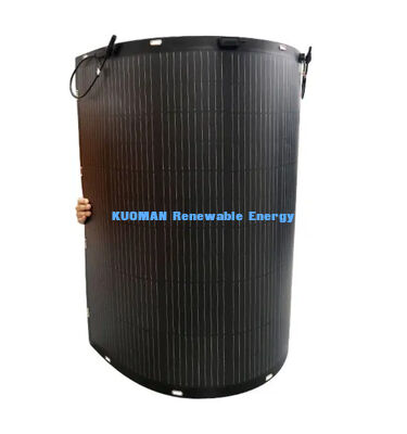 Ultra Thin Black 100W Flexible Solar Panels For Roof Boats FCC Certification