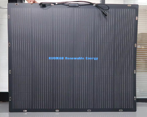 Ultra Thin Black 100W Flexible Solar Panels For Roof Boats FCC Certification