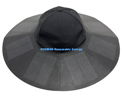 Folding Portable Solar Panel Hat with 22% Efficiency and 13W Max Power for Camping